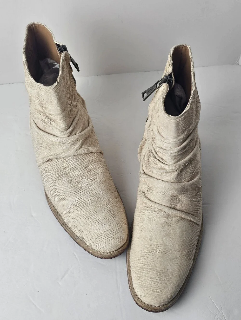 John Varvatos Morrison Sharpei Boot‎ Size 9 USA Handmade Italy Beige Luxury